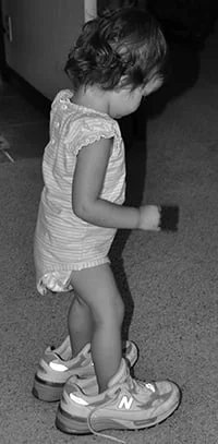 Karlee in her Mimi's shoes.