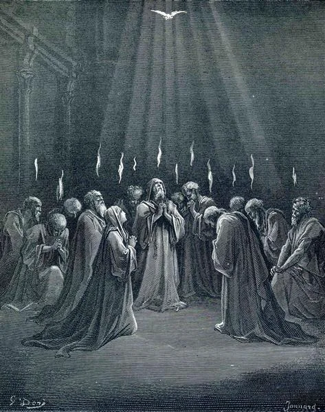 The Descent Of The Spirit by Gustave Dore