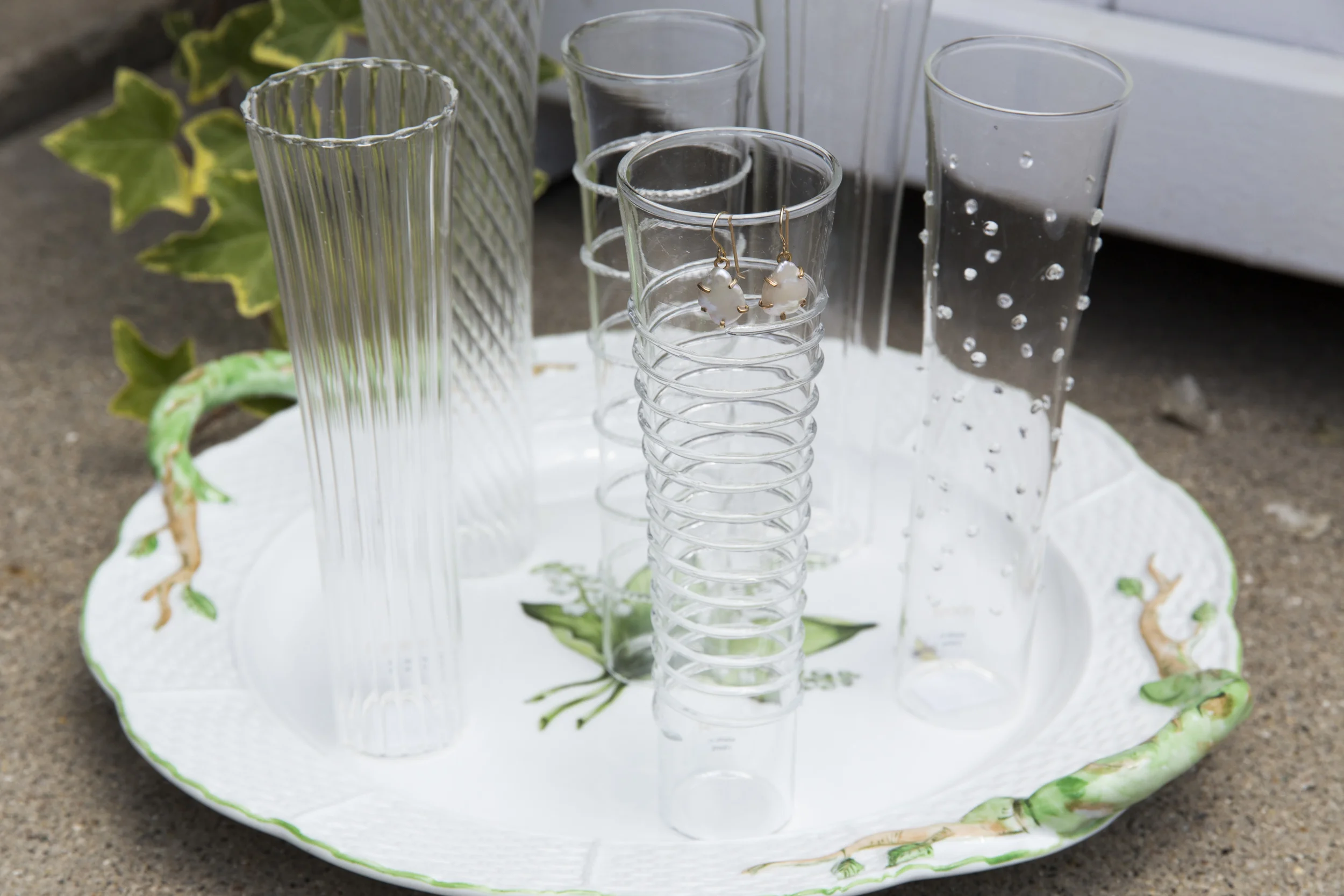 Every couple will treasure (and use) gorgeous serving pieces for decades to come - especially when the pieces feature the flowers from the couple's ceremony. We simply adore this sweet, mis-matched set of unique champagne flutes. 