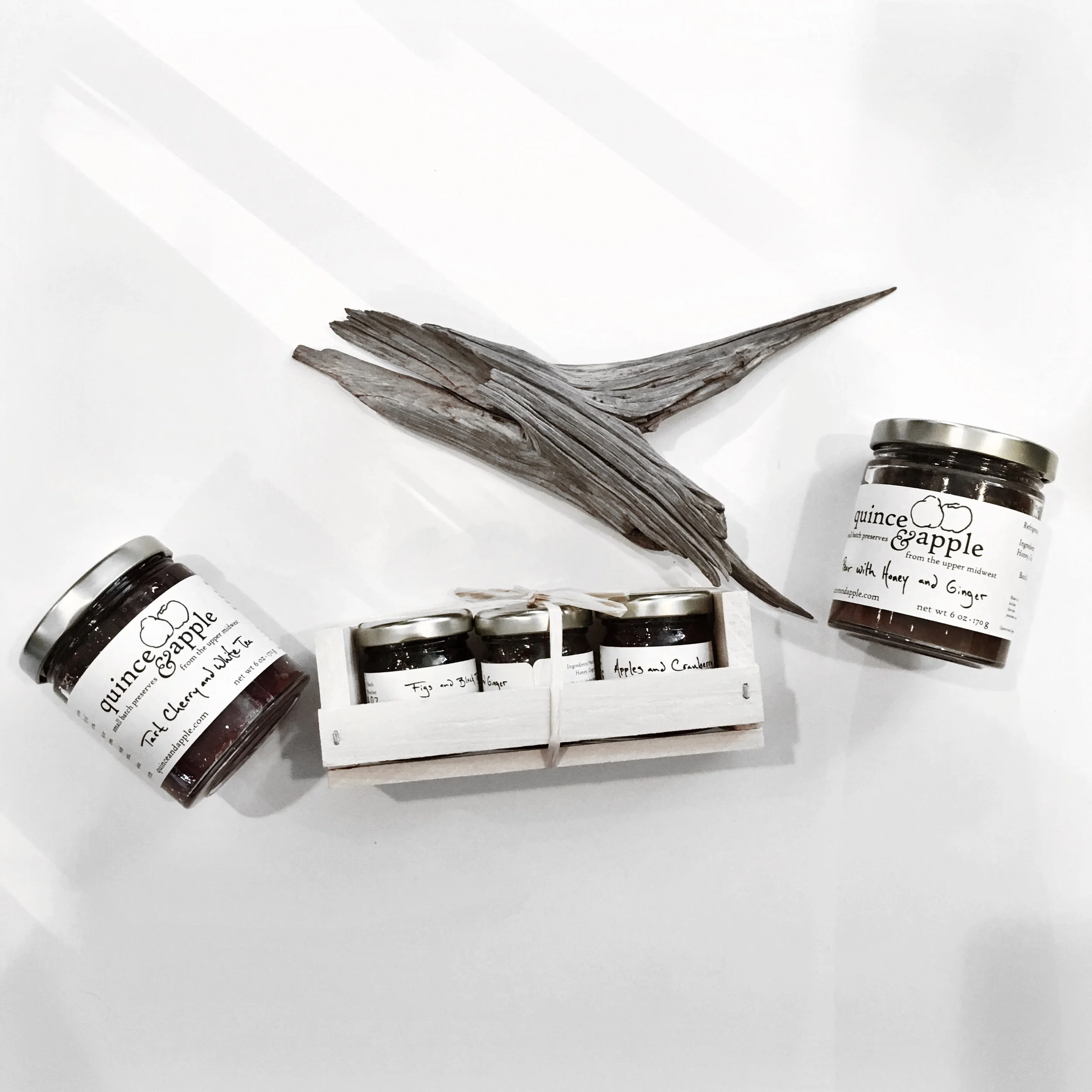Quince and Apple, created by a husband-wife duo, makes small batch, artisan preserves and syrups. We're thoroughly addicted. 