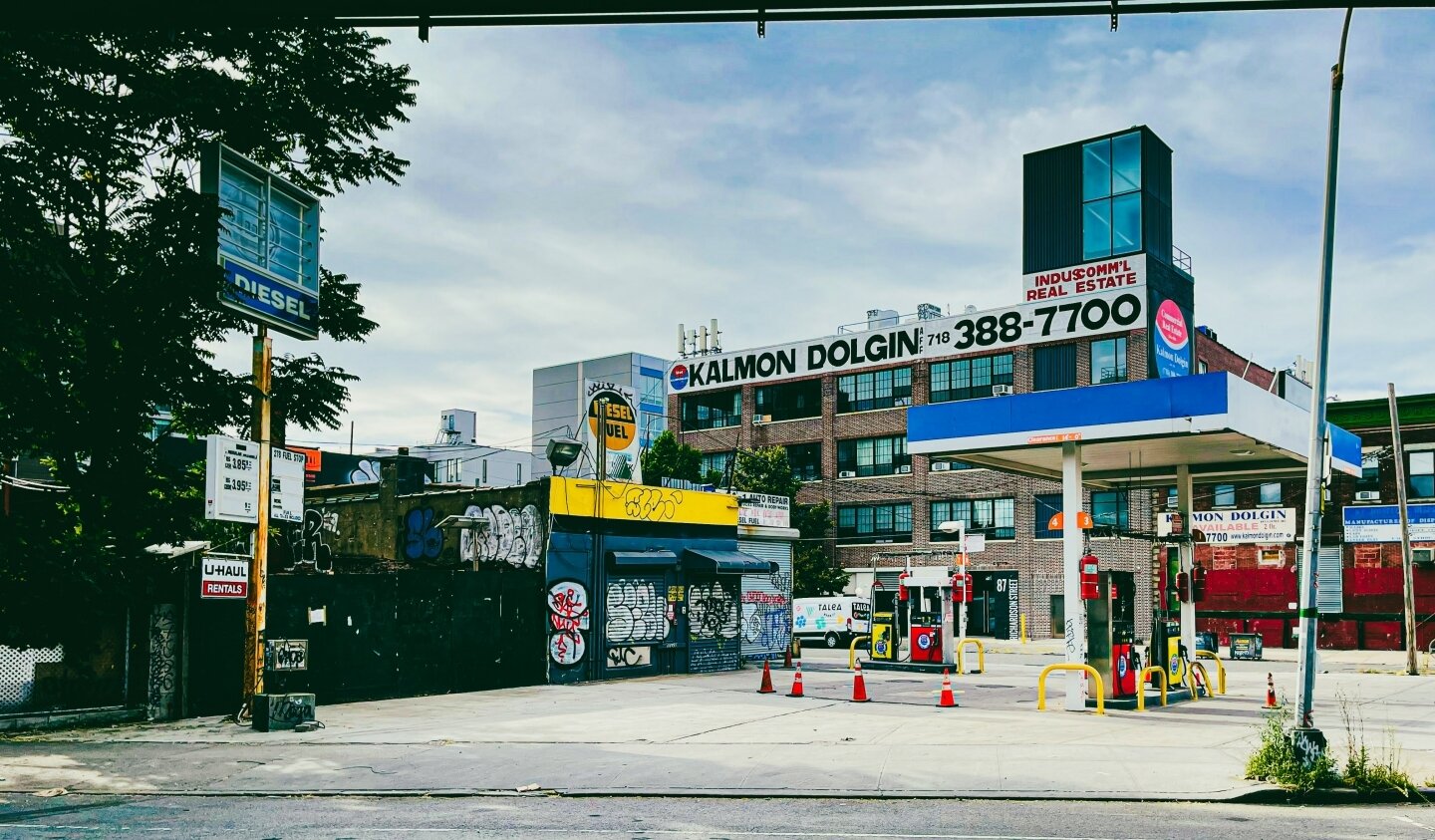 From my &quot;Brooklyn&quot; Series: Few spots of no-gentrification

#brooklyn #newyork #gentrification #gasstation #bqe #graffiti #industrial #warehouses