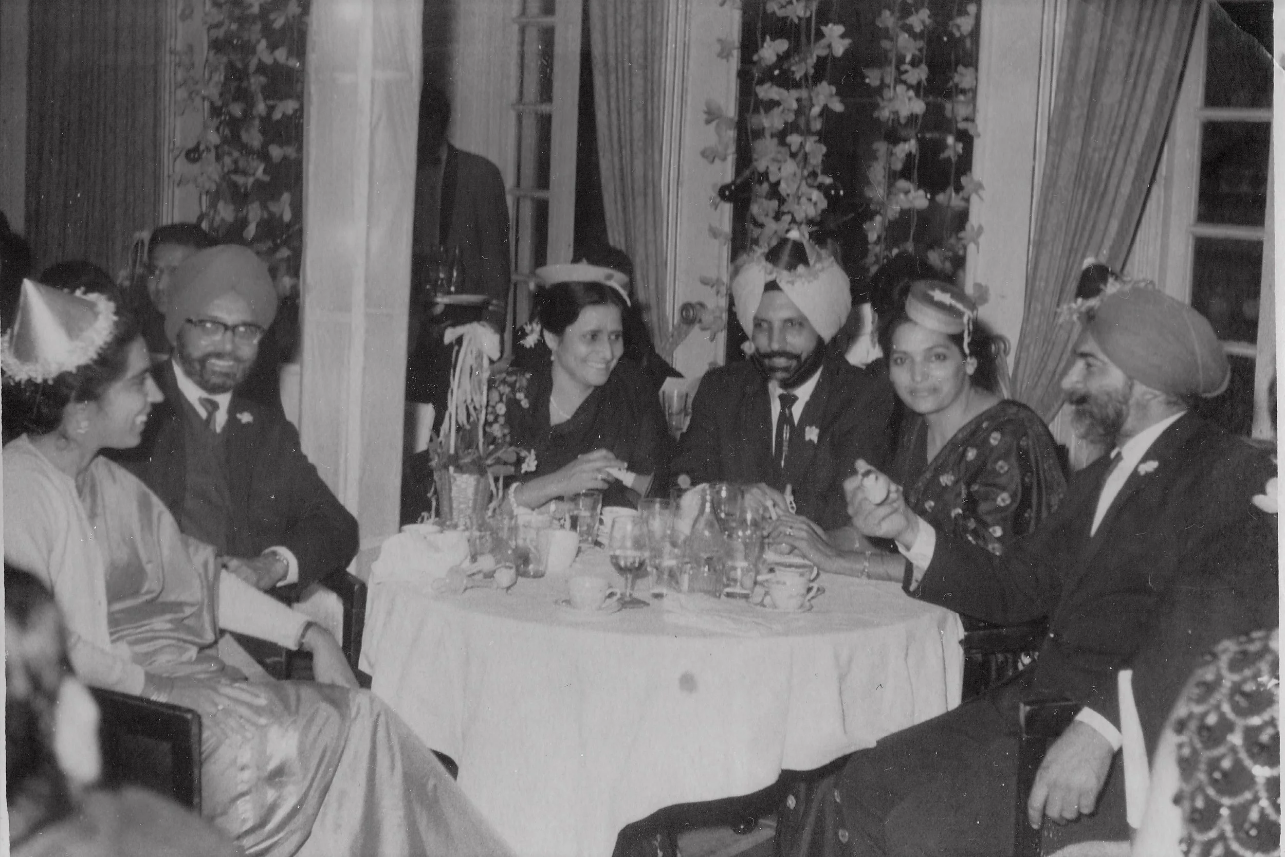 With thier friends. Delhi - 1966