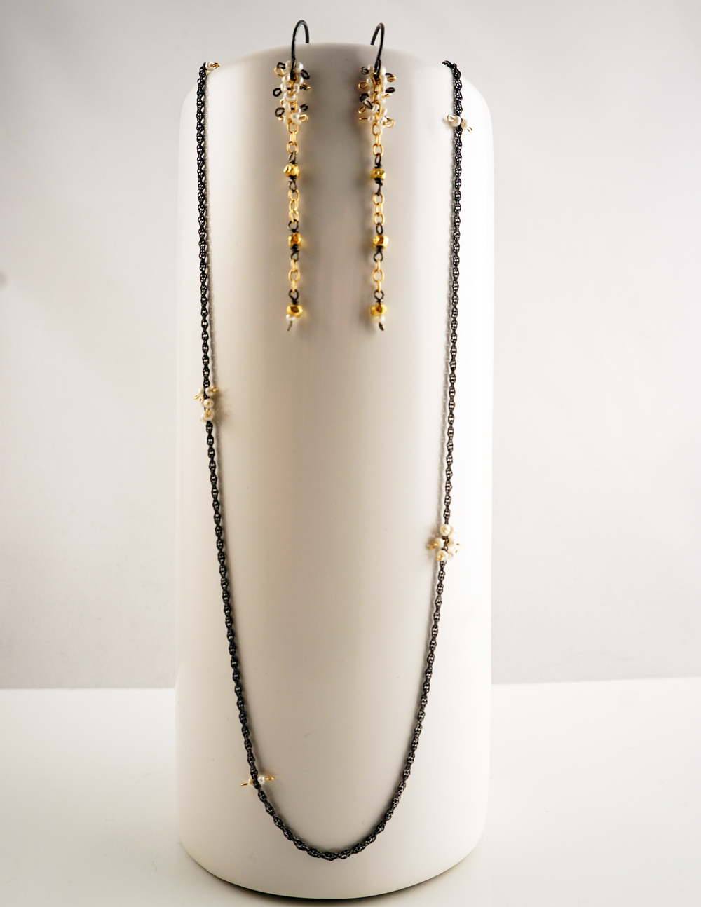 Pyrite bead chain necklace — Calliope Jewelry