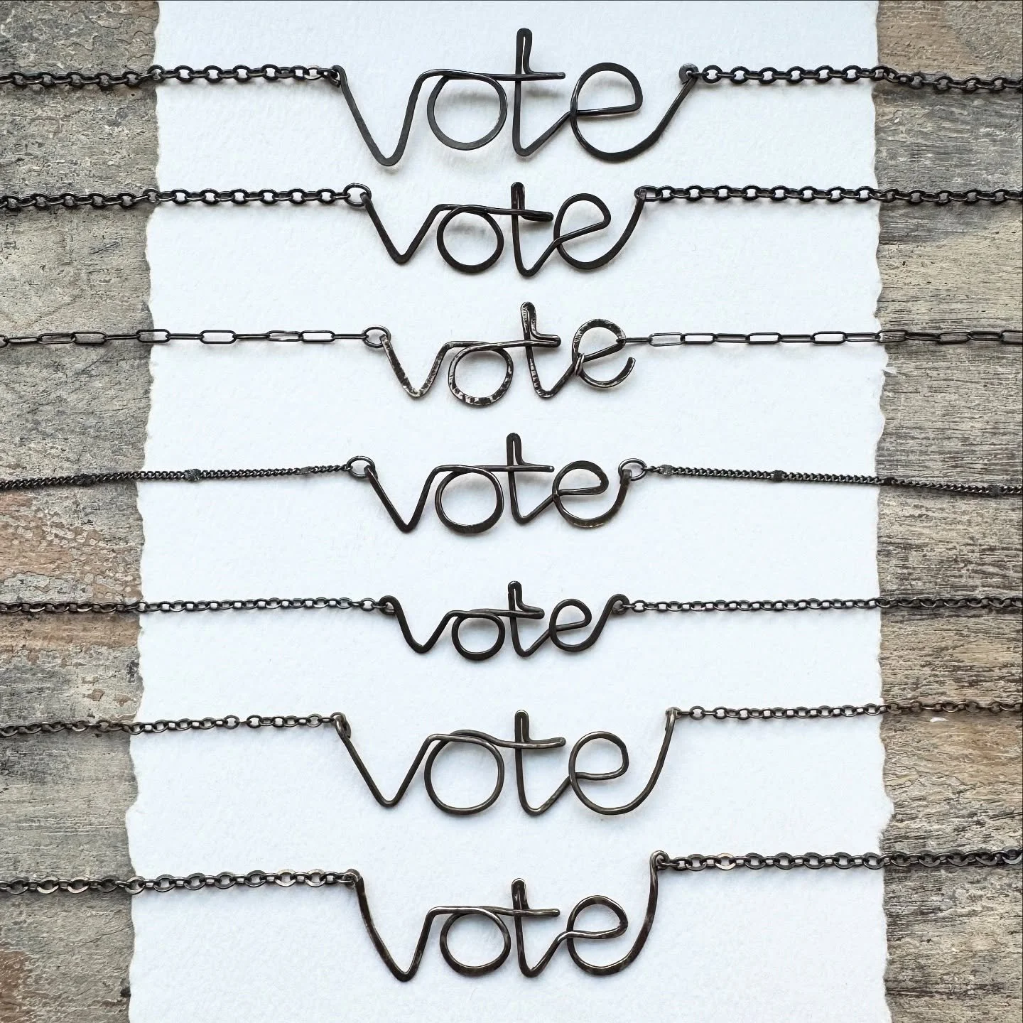 It&rsquo;s election time and I AM READY TO VOTE 🗳️ To celebrate the season all Vote necklaces on my site are 15% off now through Oct 13th. I will also be donating 20% of all Vote sales to the @aclu_nationwide ✨ The discount will be automatically app