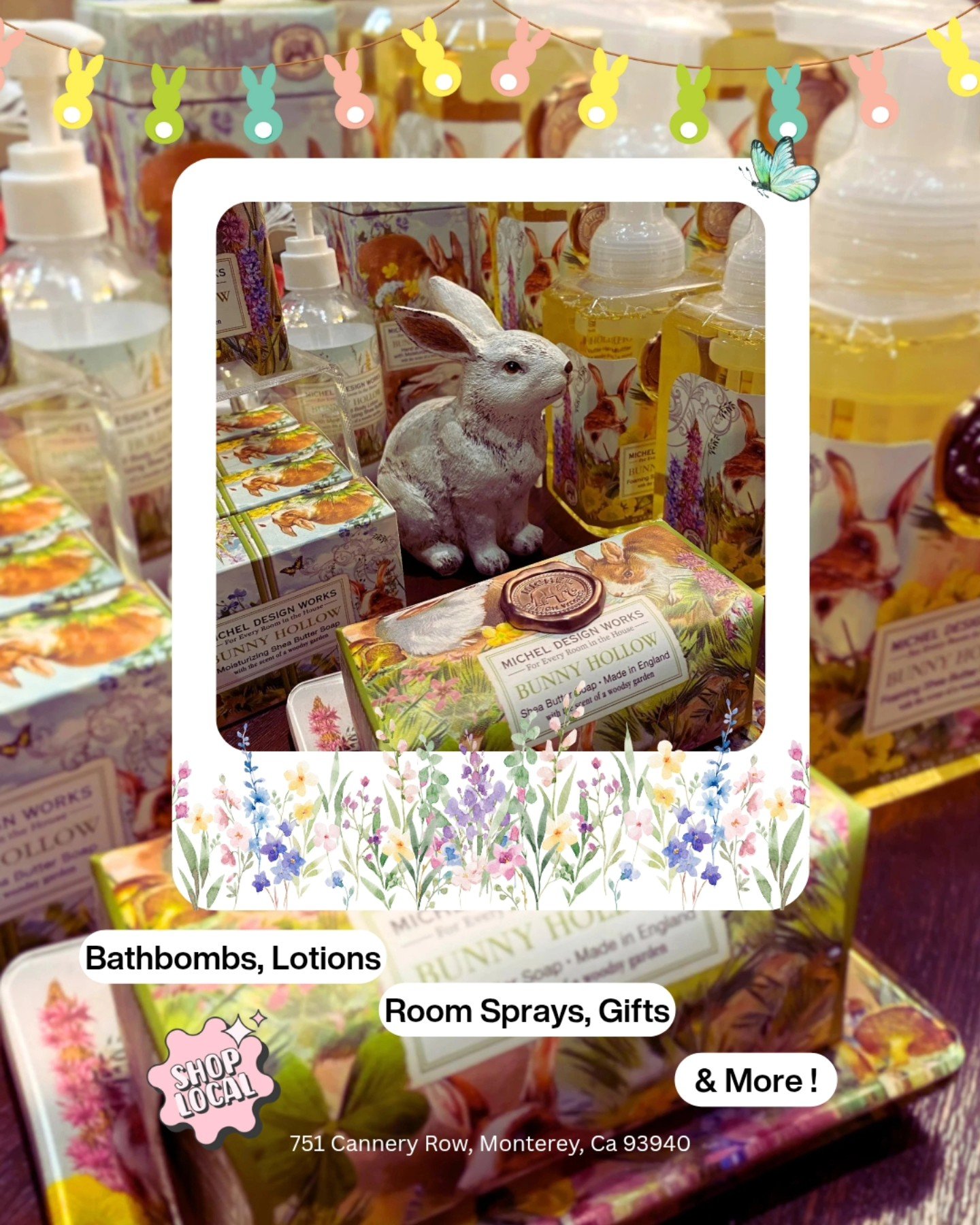 🐰 🐇 Hop on in store and come find the perfect gift for your close ones. We have a large selection of soaps, room sprays, and deliciously scented lotions.....

Visit us in store to shop, heartwarming gifts that are waiting to be discovered ❤️ 

🌐 w