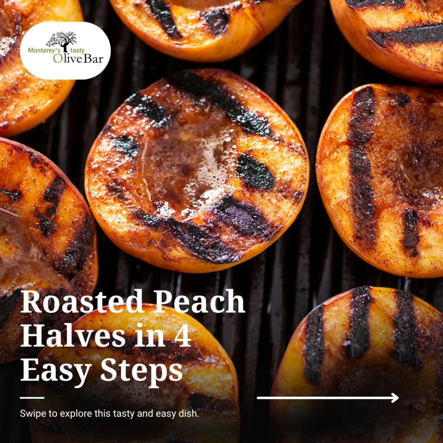 The absolute best way to enjoy a warm Friday evening! ☀️🍑 These Roasted Peach Halves are incredibly simple and the Aged Peach White Balsamic makes them taste truly special.

#Montereystastyolivebar #OliveBar #evoo ##canneryrow