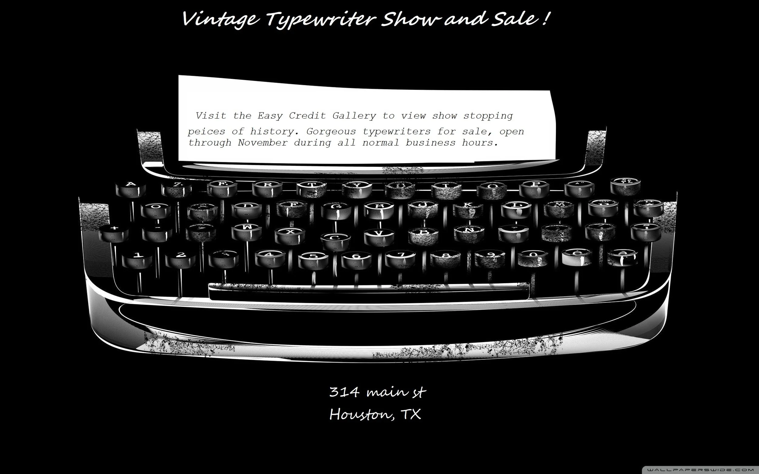 The Vintage Type Writer Show And Sale!