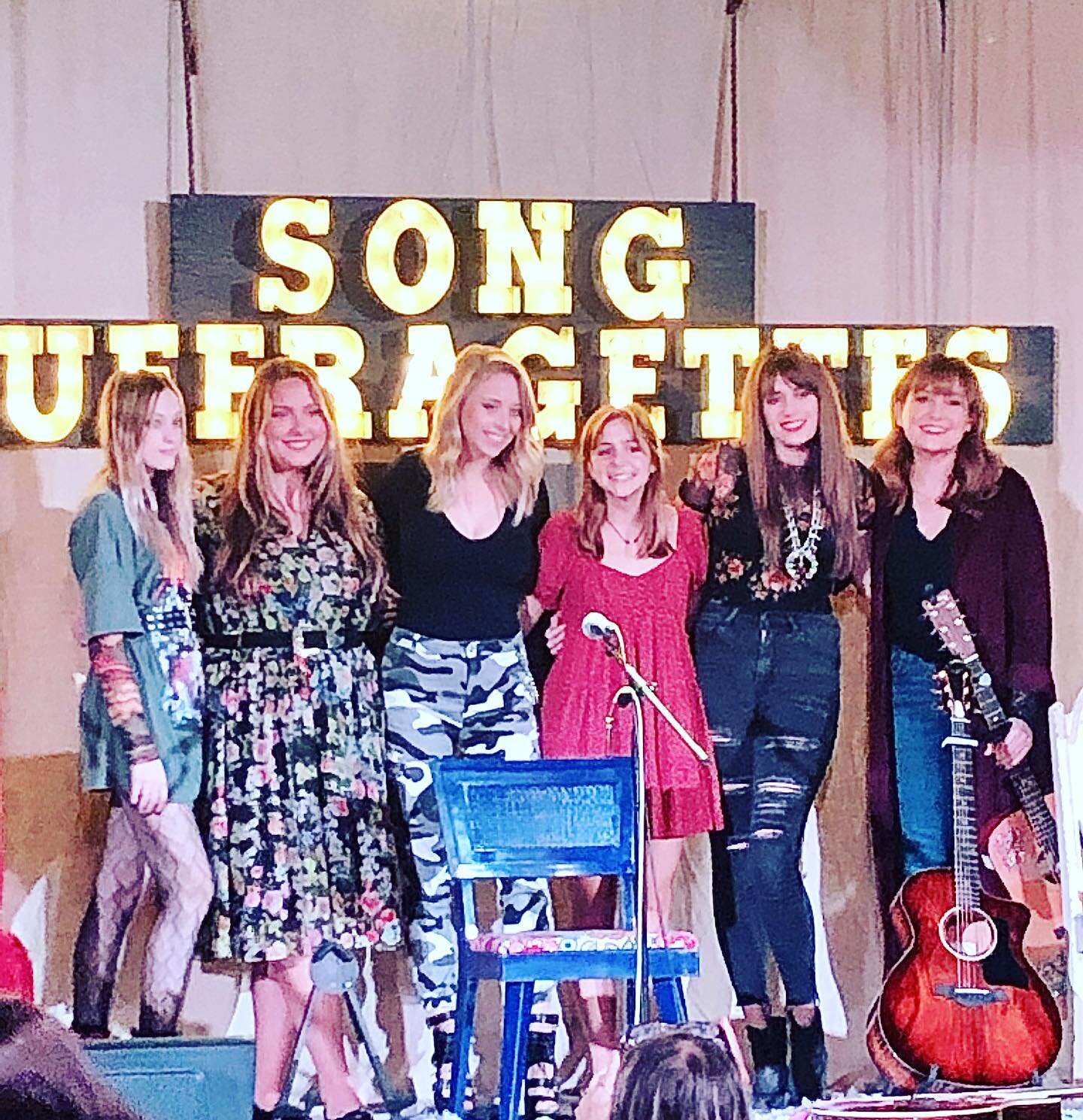 Thank you @songsuffragettes for having me out to play with these talented artists last night, &amp; thank so much to everyone who came out to support women in music! :))💛 #letthegirlsplay #songsuffragettes #originalmusic #listeningroomcafe