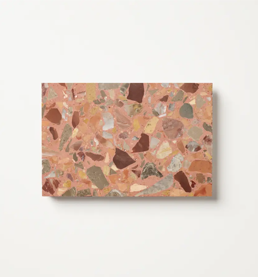 Terrazzo Slab Sample Baked Coral