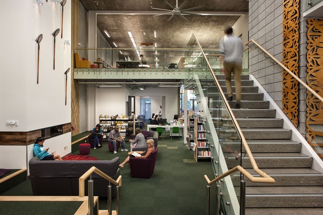 Ranui Library Stairs by Terrazzo + Stoneworks