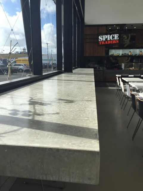 Cantilevered Concrete Bench at NorthWest