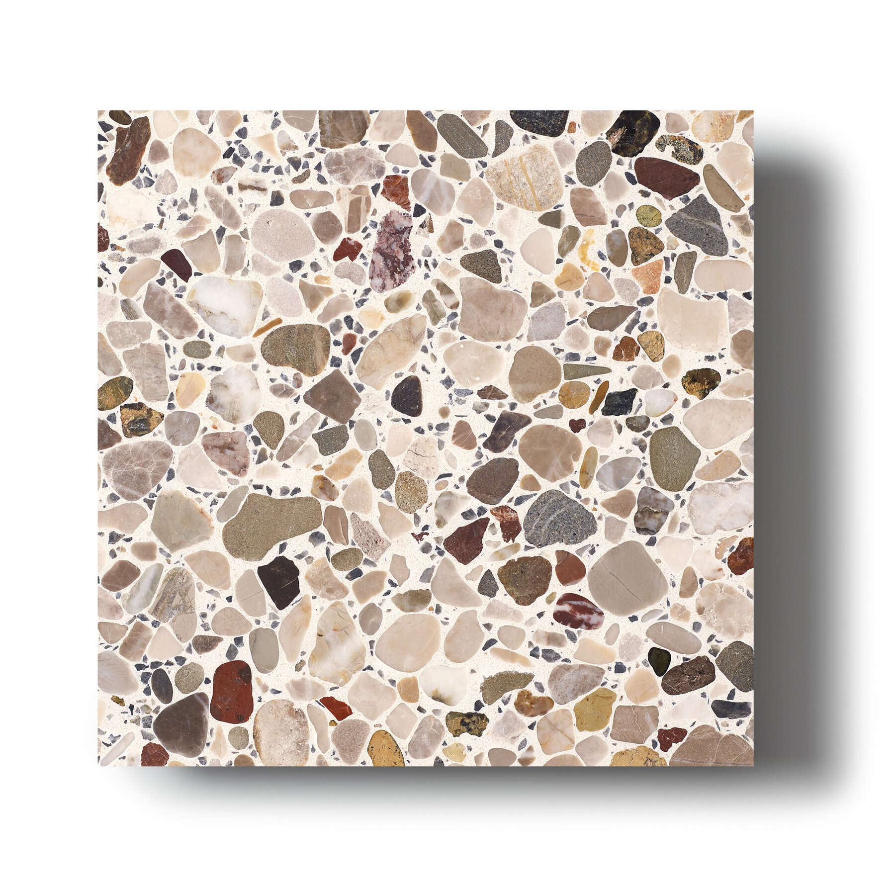 Sample of Fibonacci Freckle terrazzo tile
