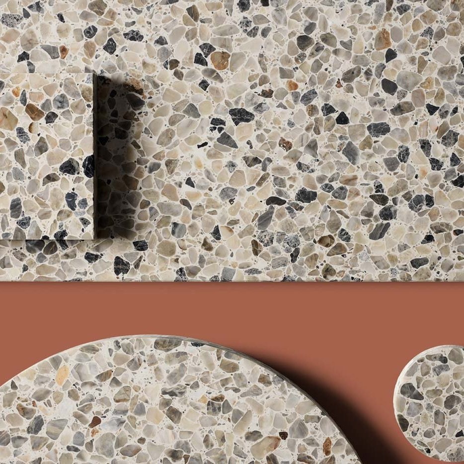 Various shapes of Fibonacci Sunbaker terrazzo