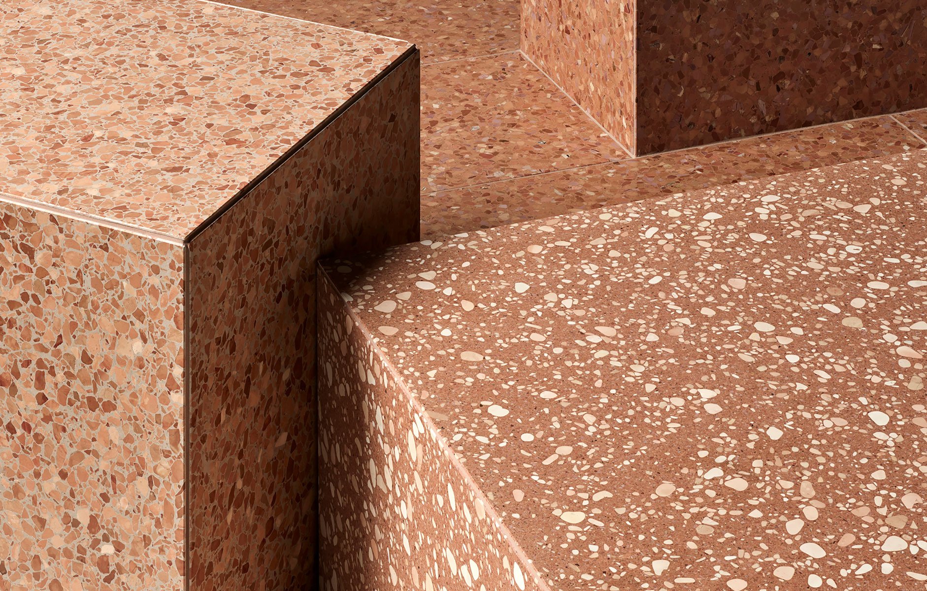 Various applications of Fibonacci Dreamscape terrazzo