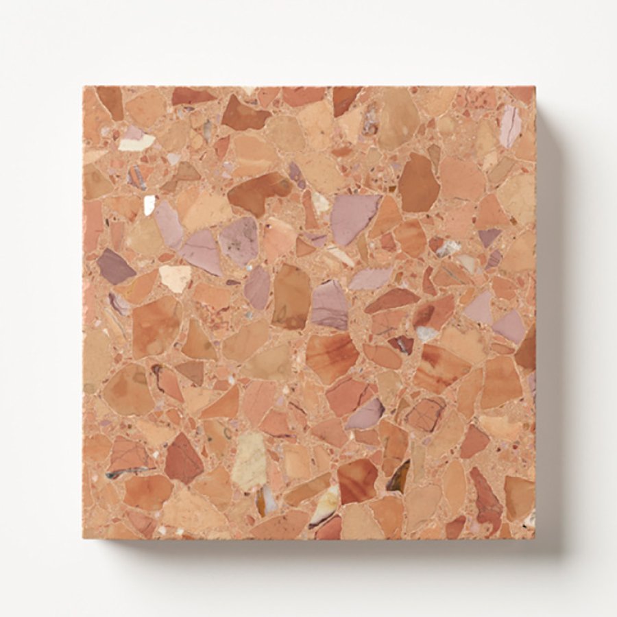 Sample of Fibonacci Not Terracotta terrazzo tile