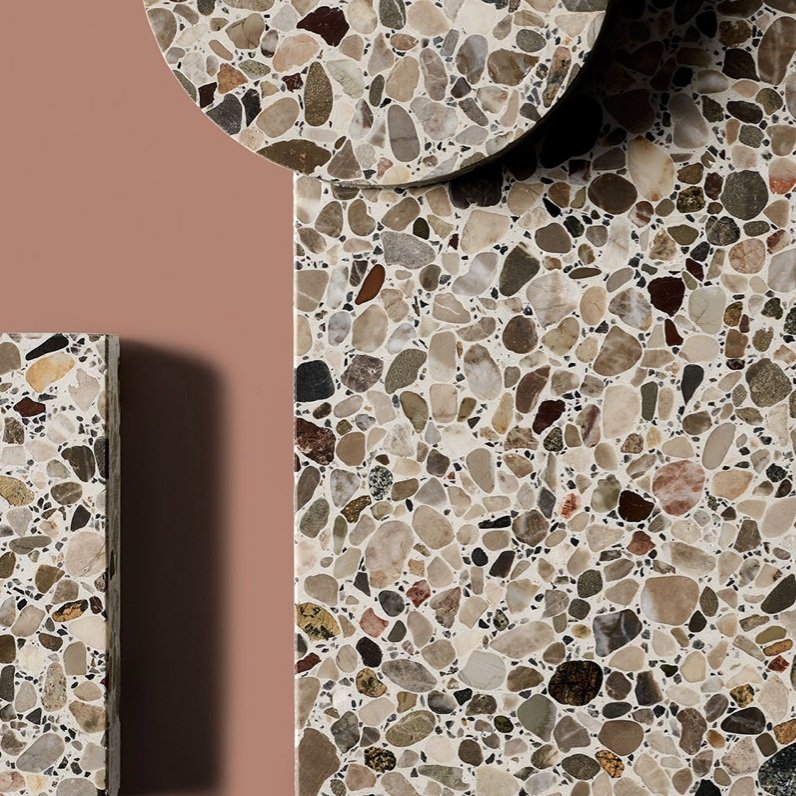 Various shapes of Fibonacci Freckle terrazzo