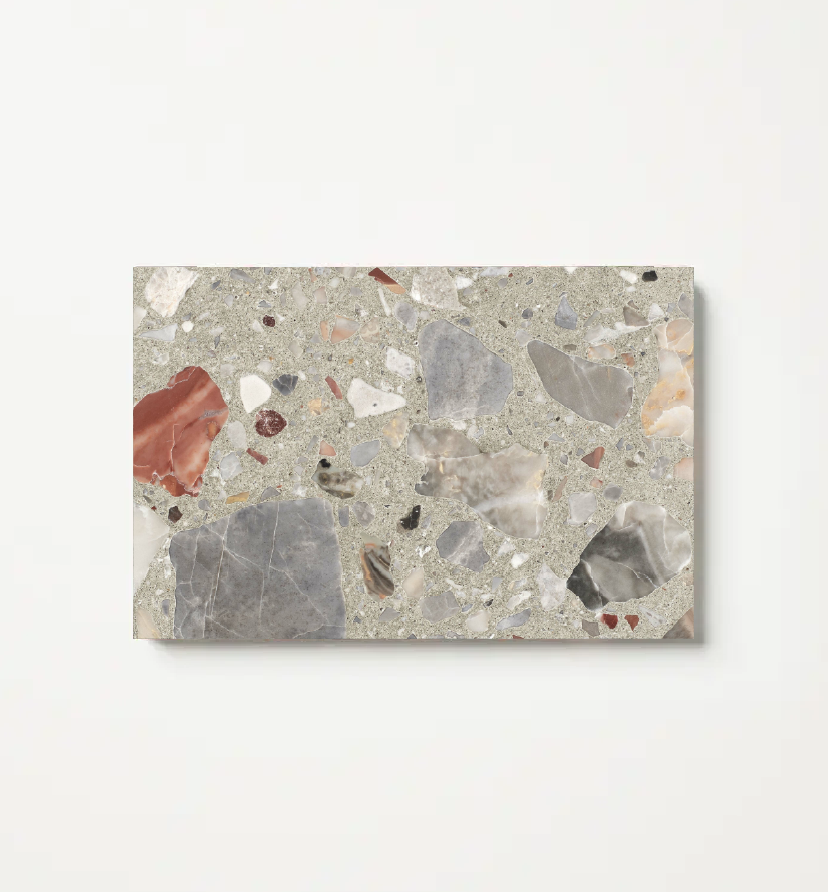 Terrazzo sample tile - Fibonacci Spicy Denim
