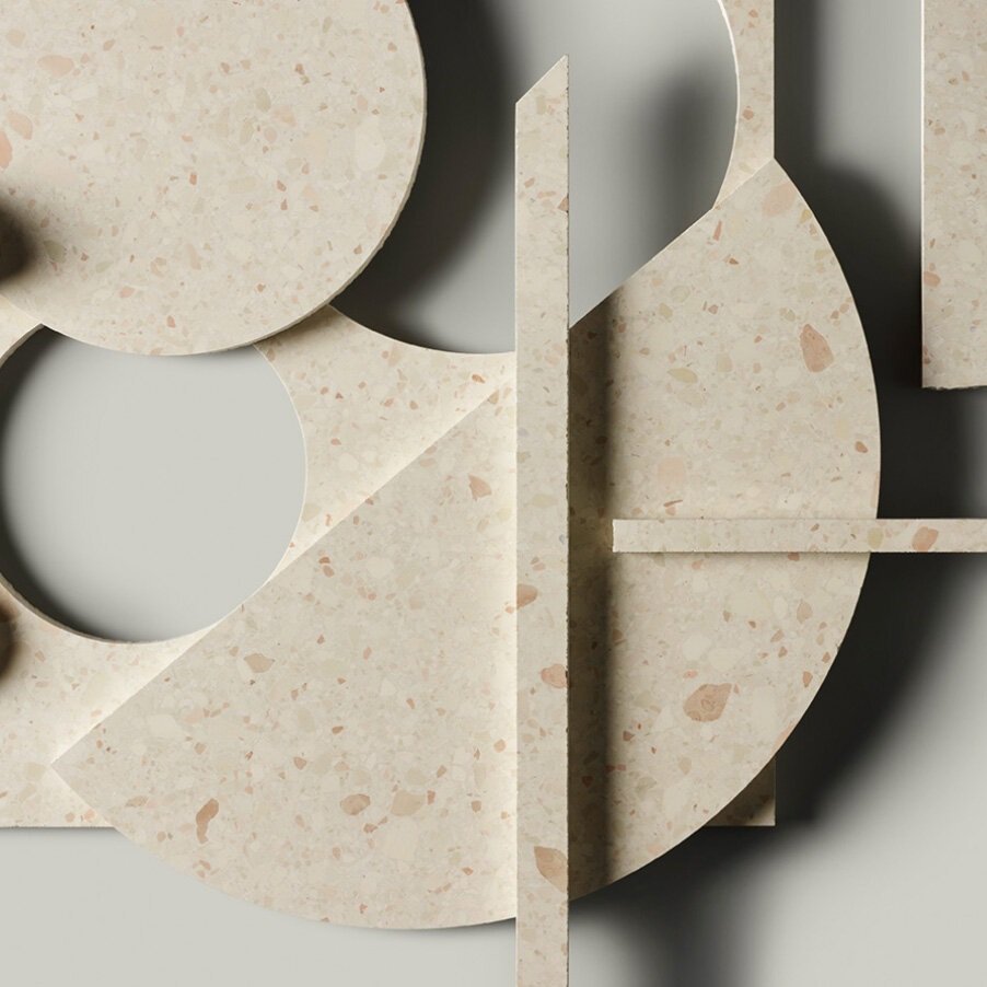 Various shapes of Fibonacci Soft Shell terrazzo
