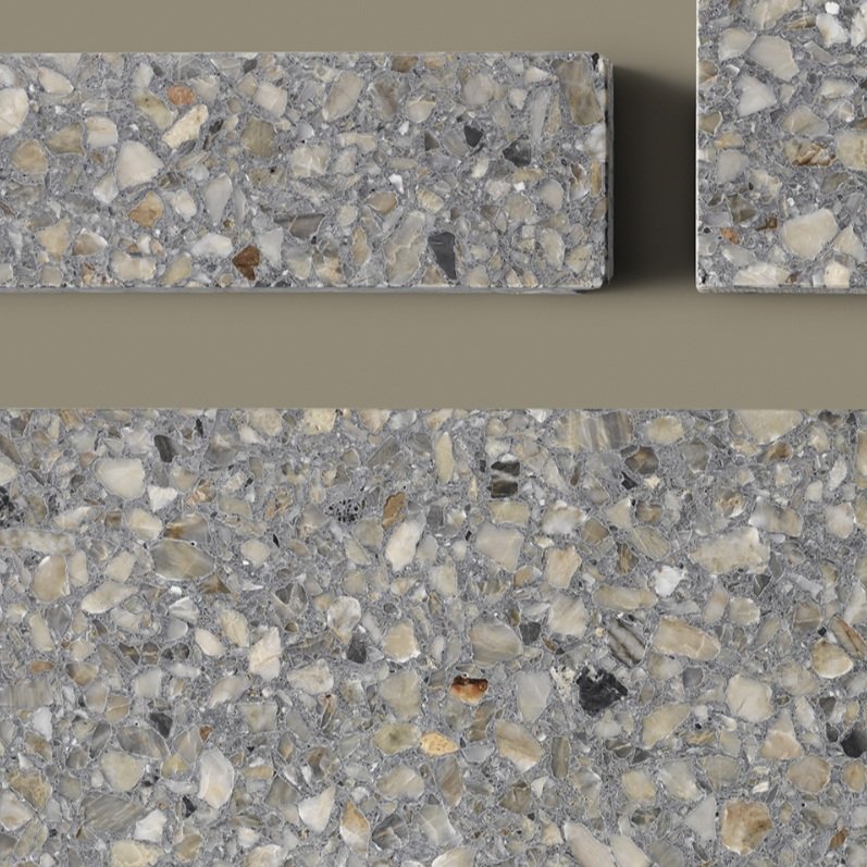 Various shapes of Fibonacci Jagger terrazzo