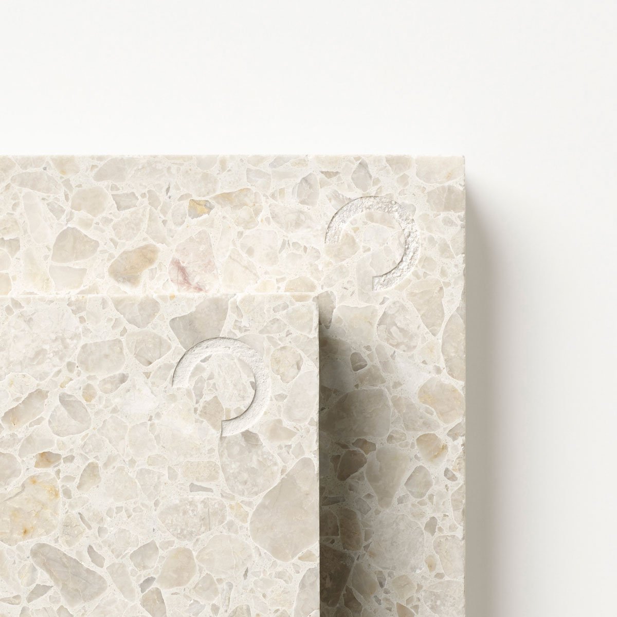 Samples of Fibonacci Eminence terrazzo