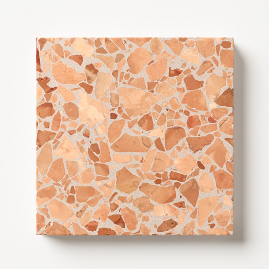 Sample of Fibonacci Llama terrazzo tile