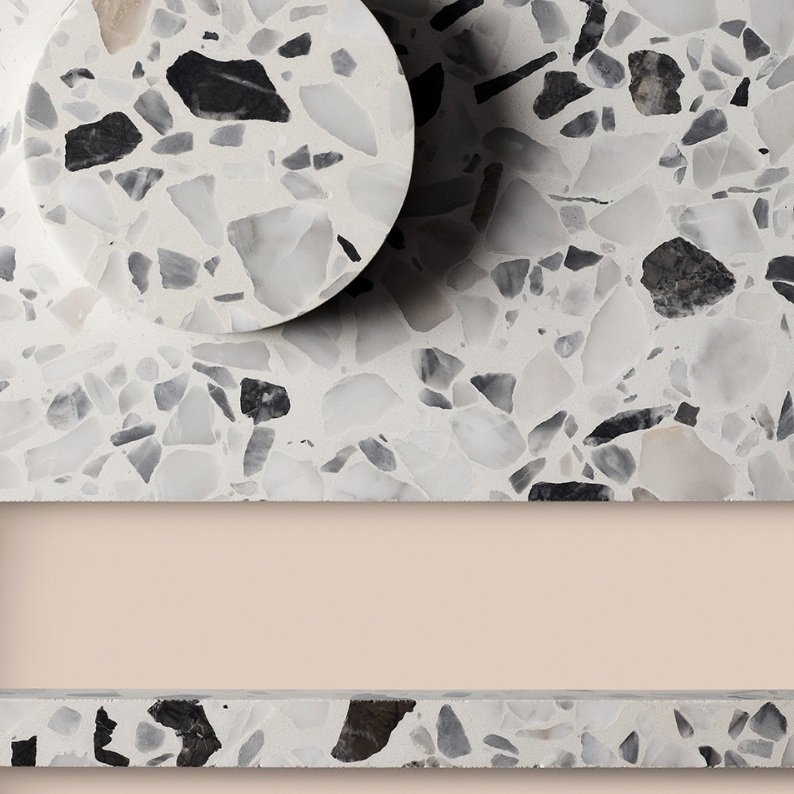 Various shapes of Fibonacci Abstrakt terrazzo
