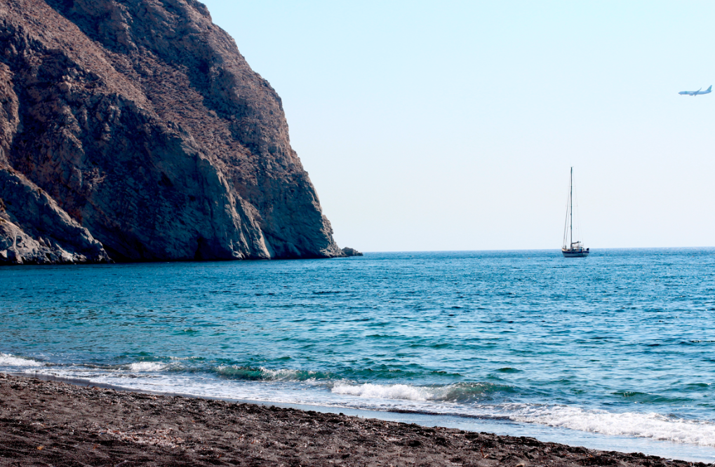 While in Santorini, Alice and I stayed at the Santa Barbara Hotel , about a block away from the black sand coast of Perissa Beach. Breakfast was included for about $35/night. 