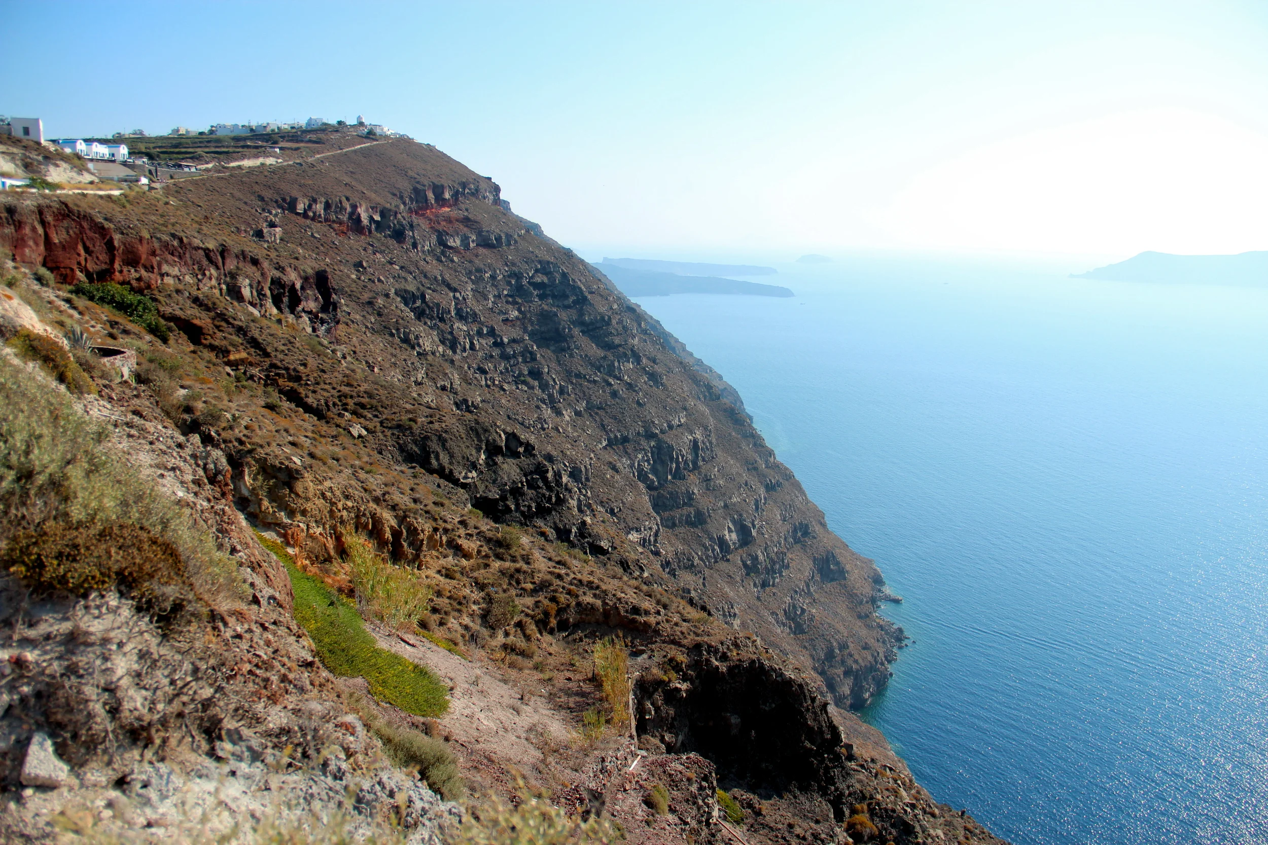 Cliffs on the outskirts of Fira. 