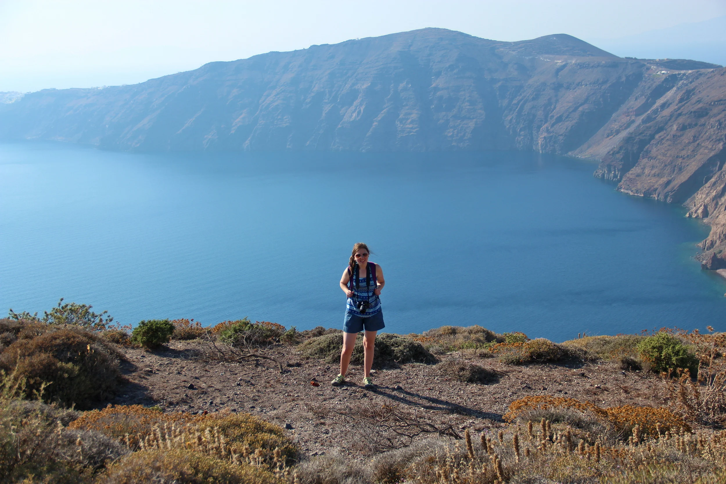 Santorini was formed by a volcano (not pictured), hence all the pumice rocks and multicolored beaches around the island. 