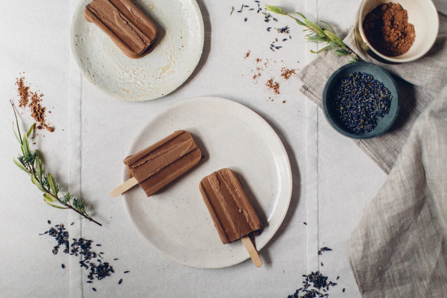 Chocolate Lavendar Popsicles