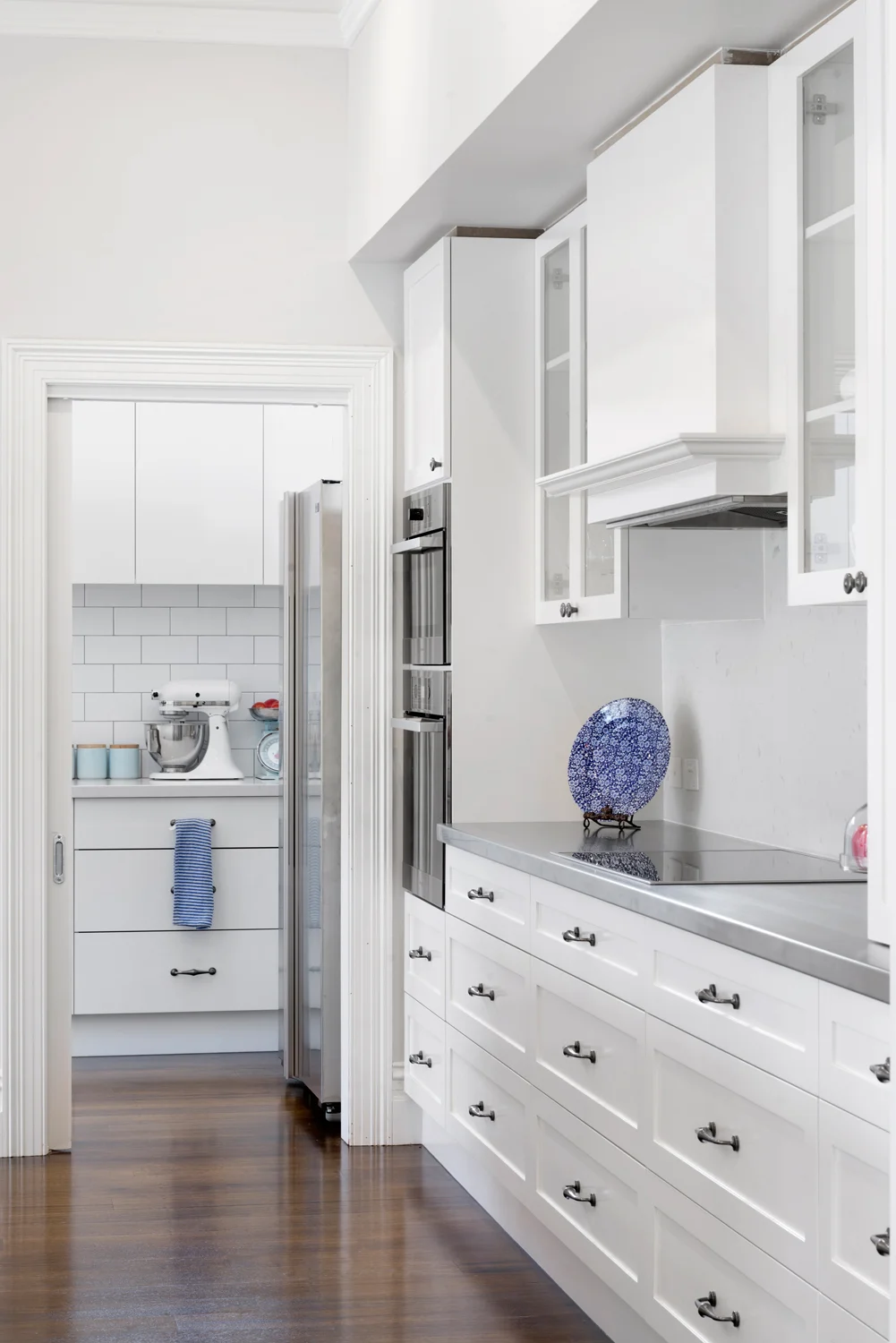 Contemporary design kitchen with traditional references.