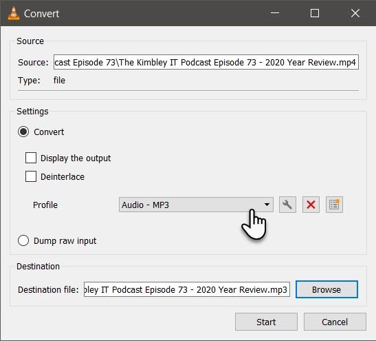 How to convert Video to MP3 