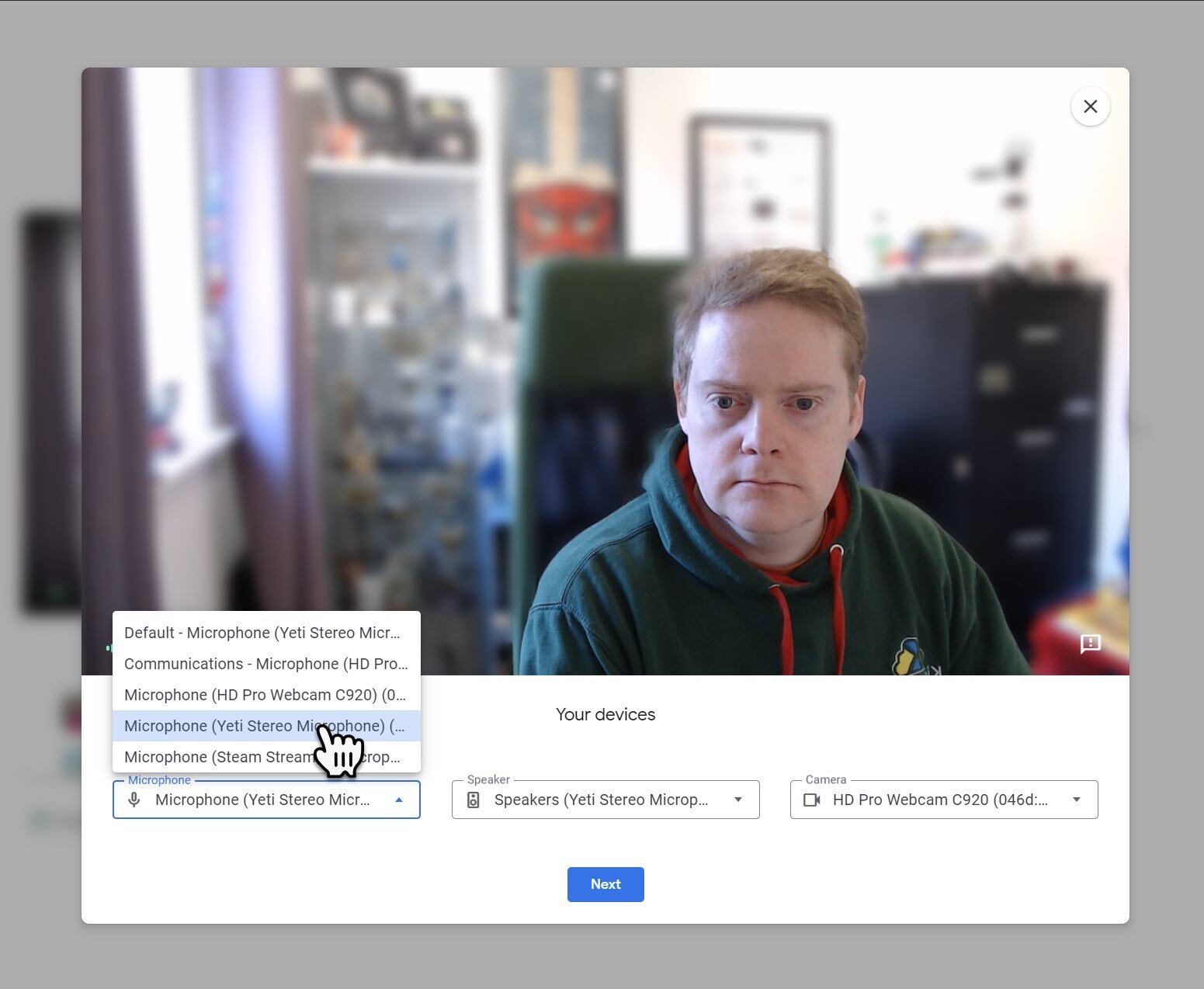 Use this tool to get the perfect video and sound in a Google Meet video call.