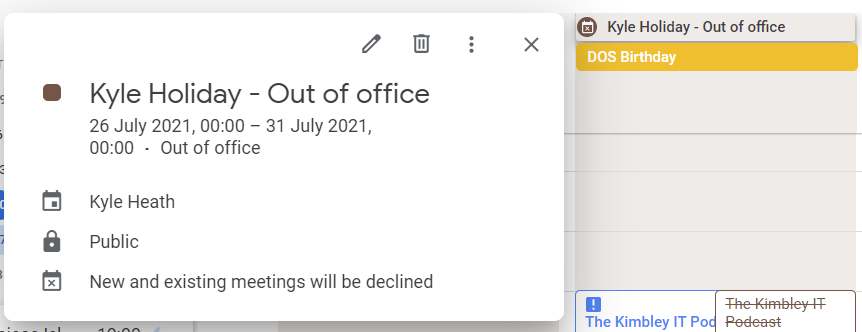 Google calendar 2021