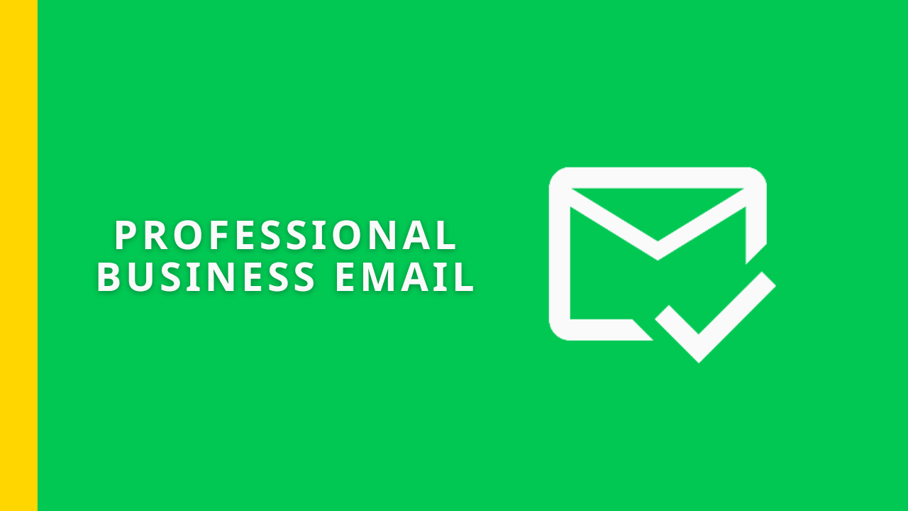 Professional business email @yourcompany with Google Workspace.