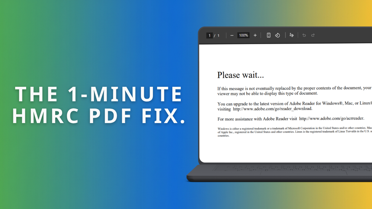 Why won't HMRC PDFs open in Chrome, and how do you fix it?