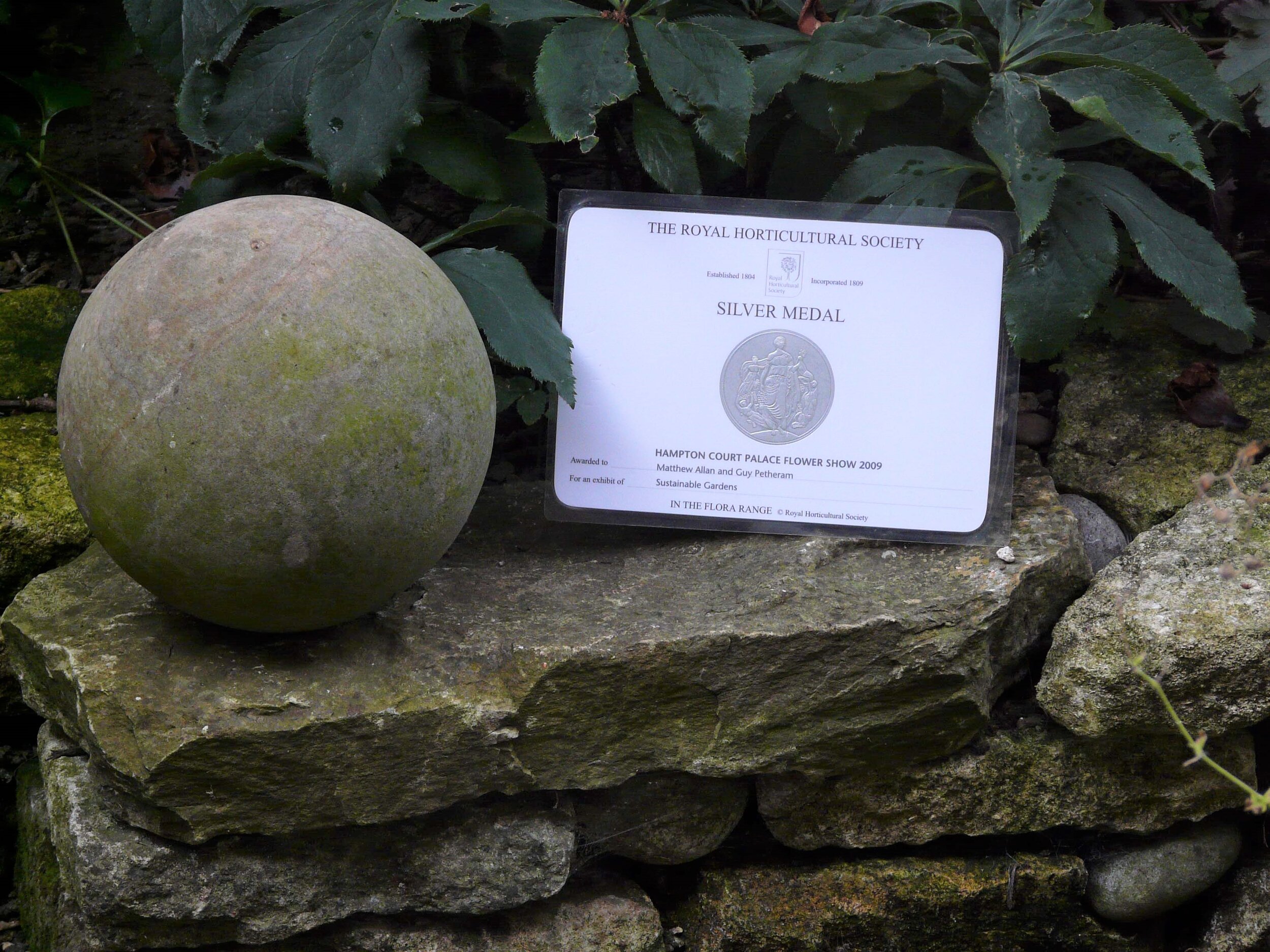 RHS Hampton Court 2009 silver medal.jpg