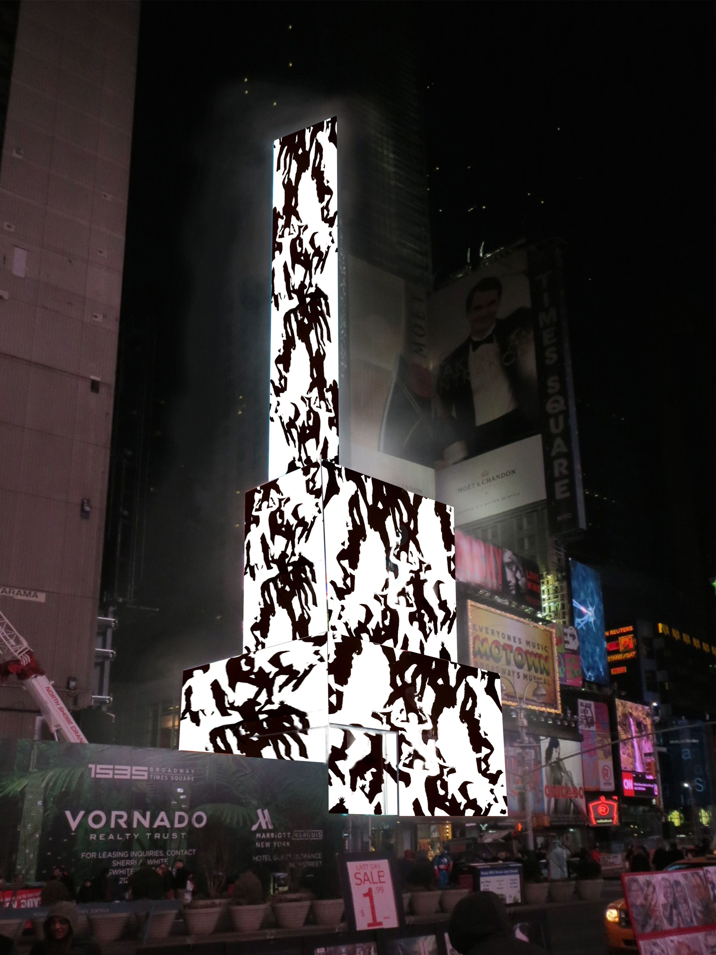 Daniel Canogar, Storming Times Square