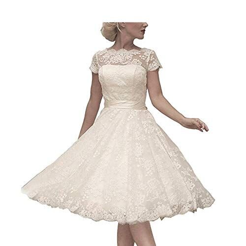 Abaowedding Lace Knee Length Dress