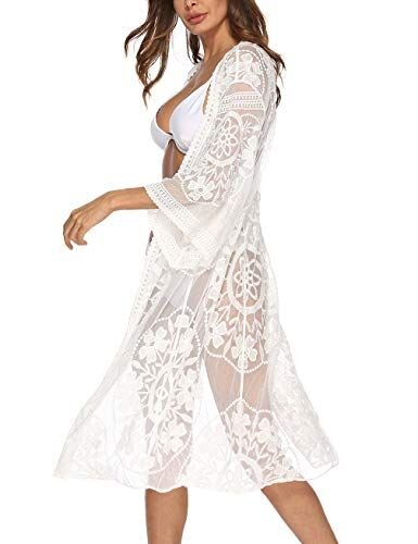 Kistore Lace Floral Crochet Kimono