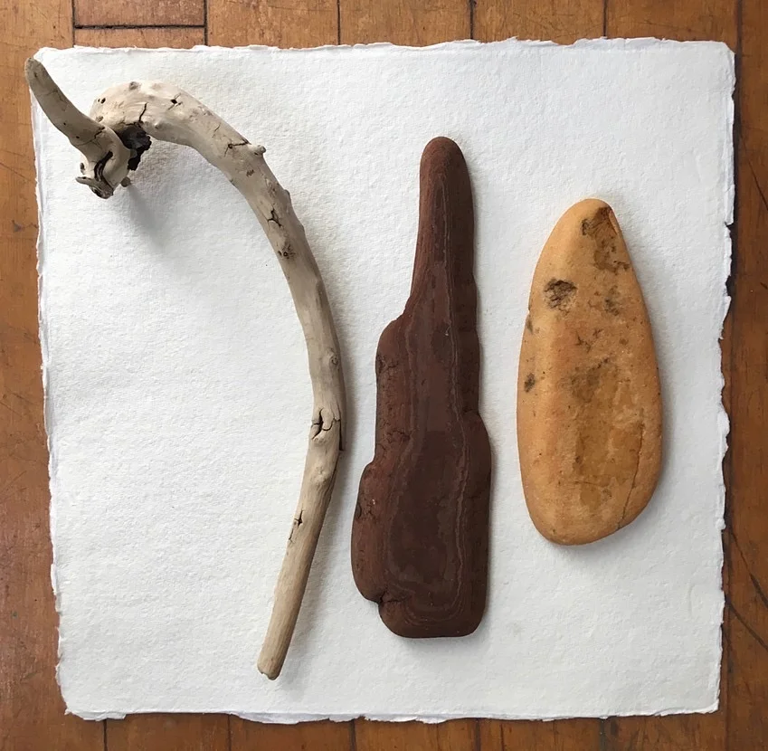 Materials found on the shoreline of Governors Island