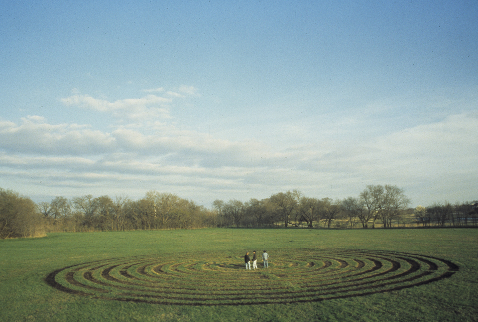  labyrinth 2001 200 ft diameter  burned grass connemara dallas texas 