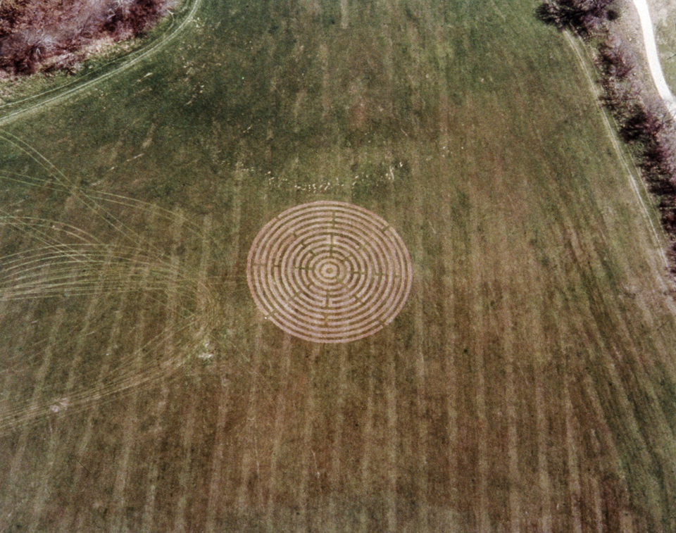  labyrinth 2001 200 ft diameter  burned grass connemara dallas texas 