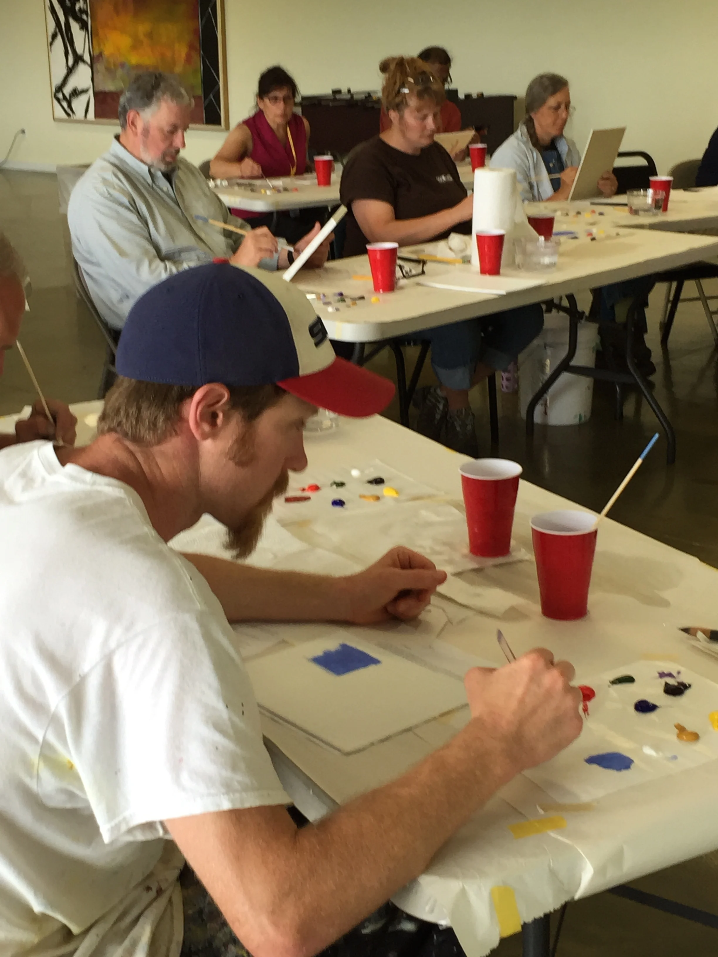 At the end of the residency Golden Paint let me do two still life painting workshops for their paint makers during work hours. I am so grateful to the Golden family and the generous employee-owners at Golden Artist Colors.