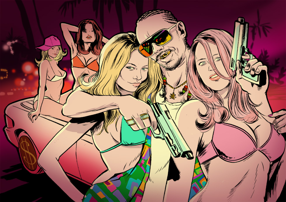   GQ:  Movie review of Spring Breakers with James Franco 