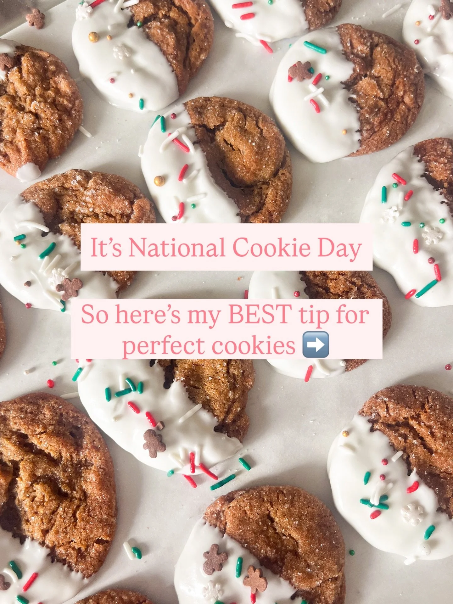 I&rsquo;ll be having 1 or 2 or 12 of these Gingerbreads in honor of National Cookie Day 🍪 

You could too if you shop the link in my bio for my favorite recipe + best tips and tricks! 🤗

If not gingerbread, what kind of cookie are you celebrating w
