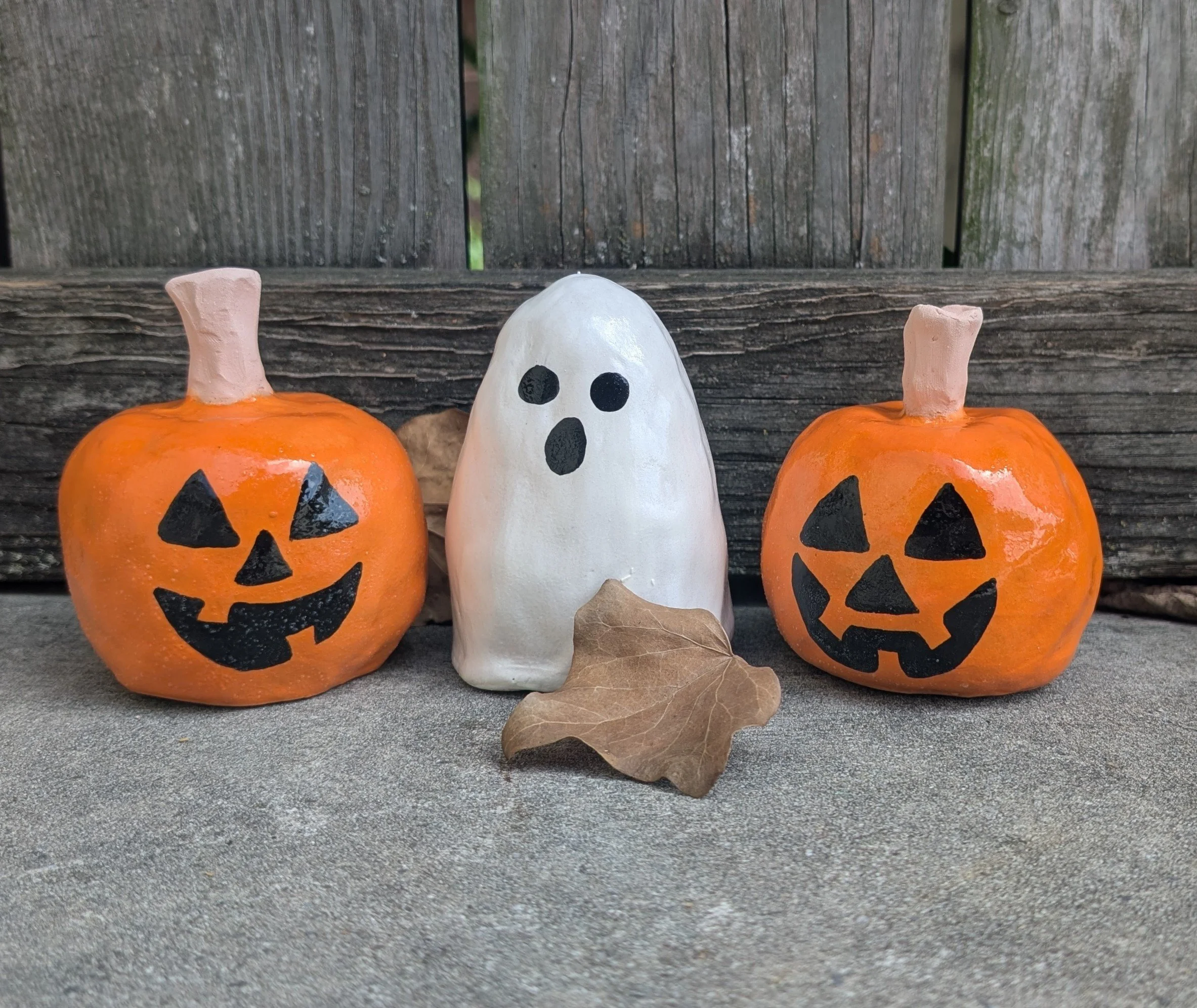 SaturClay Pumpkins and Ghosts