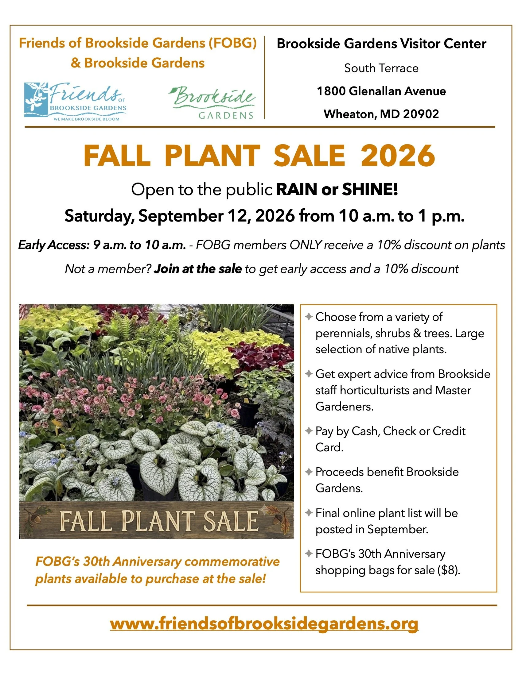 Fall Plant Sale Flier