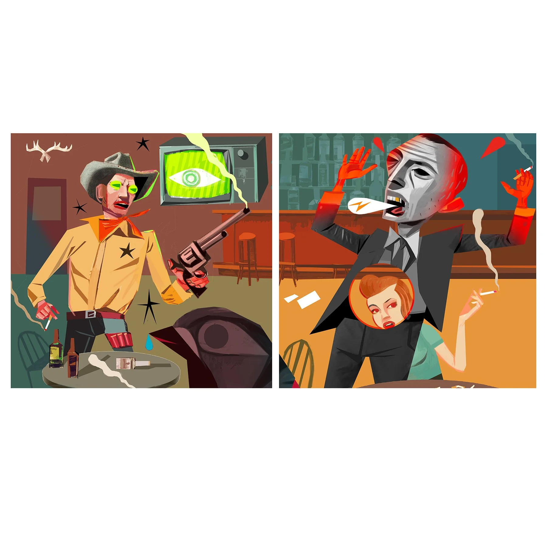 Fascinate the Fools *WIP Diptych