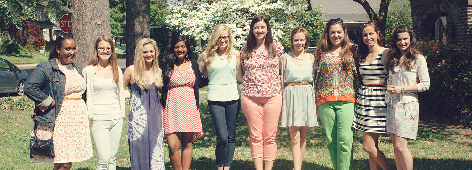 Mela, Caroline, Kathleen, Neha, Erin, Mora, Lappy, Molly, Lucy, Nora